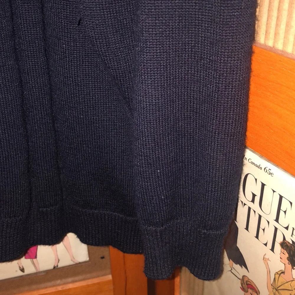 Spade- classic navy blue sweater cardigan- size Med